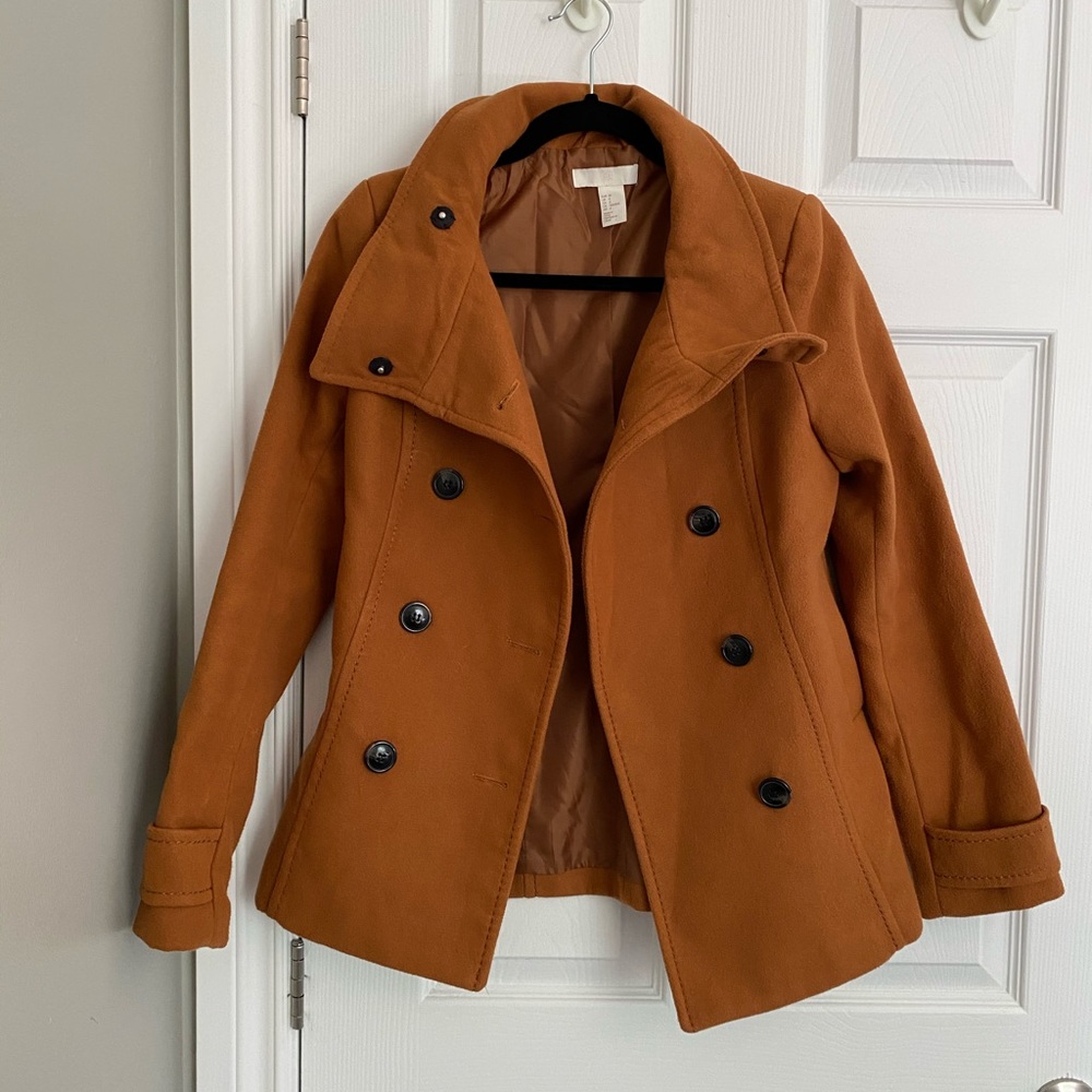 H&M orange peacoat